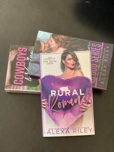 3 Signed Paperbacks Bundle  -  The Virgin Blood Series, Rural Romance and Cowboys & Virgins